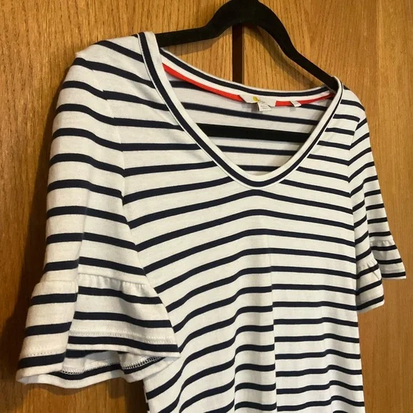 Boden Navy Striped T-Shirt Dress - Picture 3 of 7